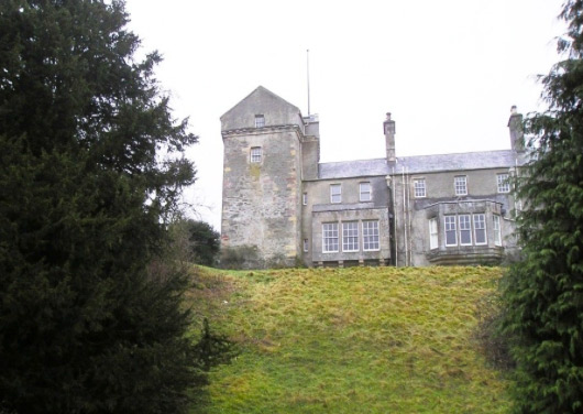 This is the Nesby Tower at Branxholme south of Hawick. It was one of four towers joined by curtain walls high above the river Teviot